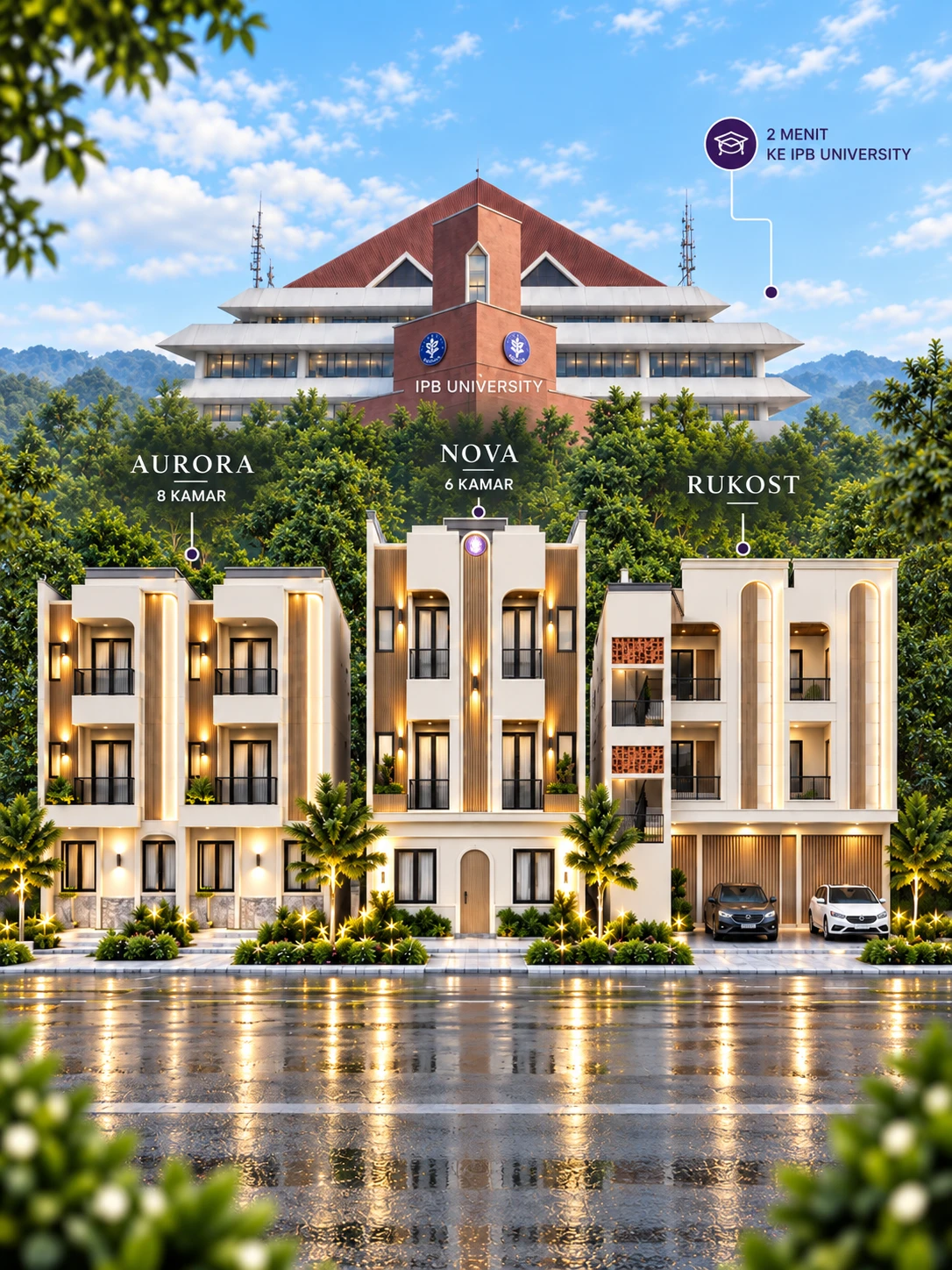 Lumina Primera — Aurora, Nova, dan Rukost dekat IPB University